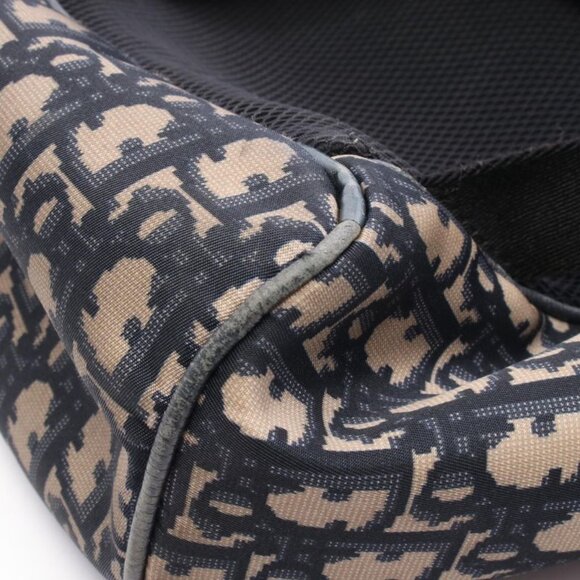Christian Dior Backpack Backpack Oblique Beige Navy Nylon Leather Oblique main image 11